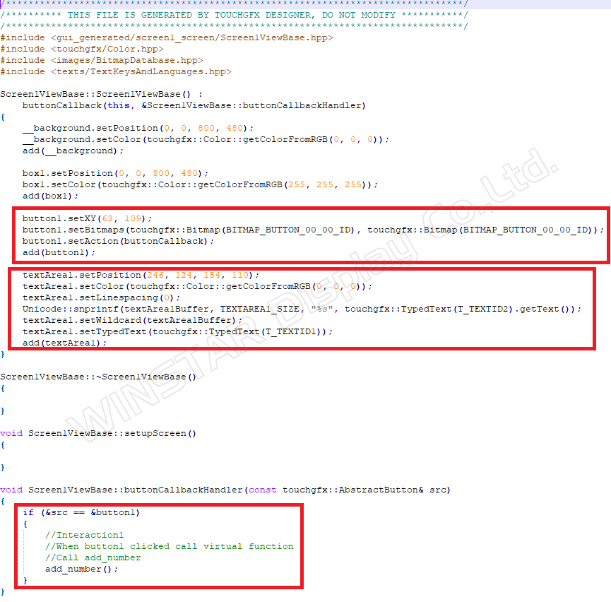 Figure 15: Screen1ViewBase.cpp